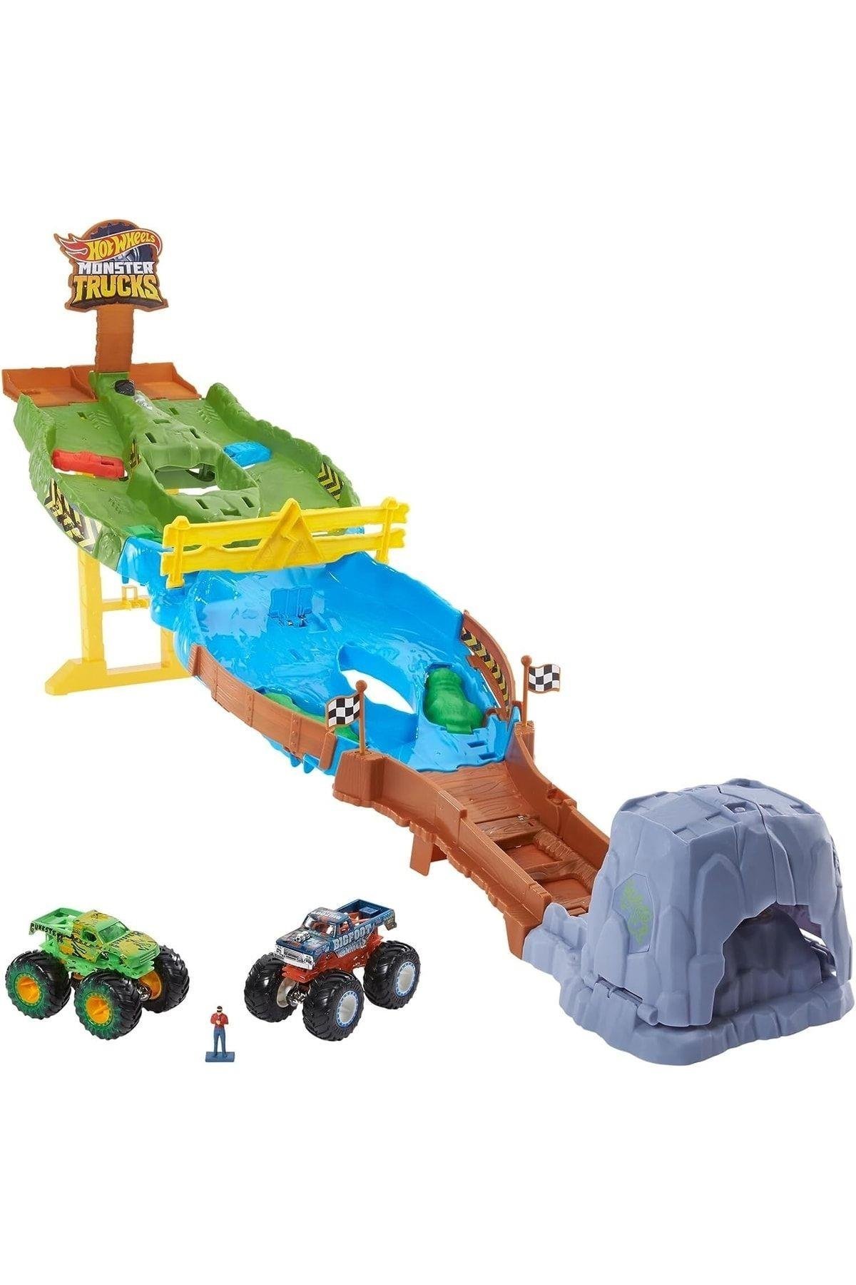 ® Monster Trucks Heyecanlı Yarışlar Oyun Seti | HGV12-Araba Garaj ve Setleri