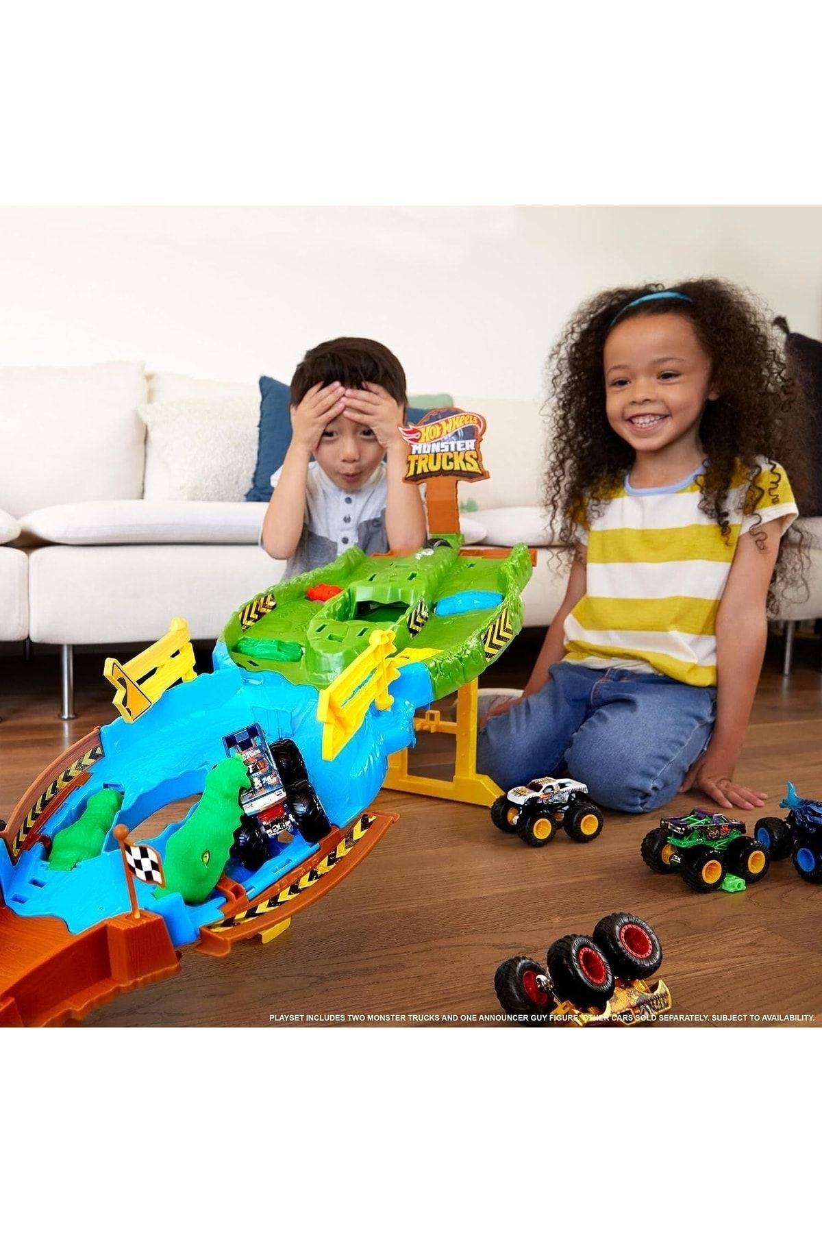 ® Monster Trucks Heyecanlı Yarışlar Oyun Seti | HGV12-Araba Garaj ve Setleri