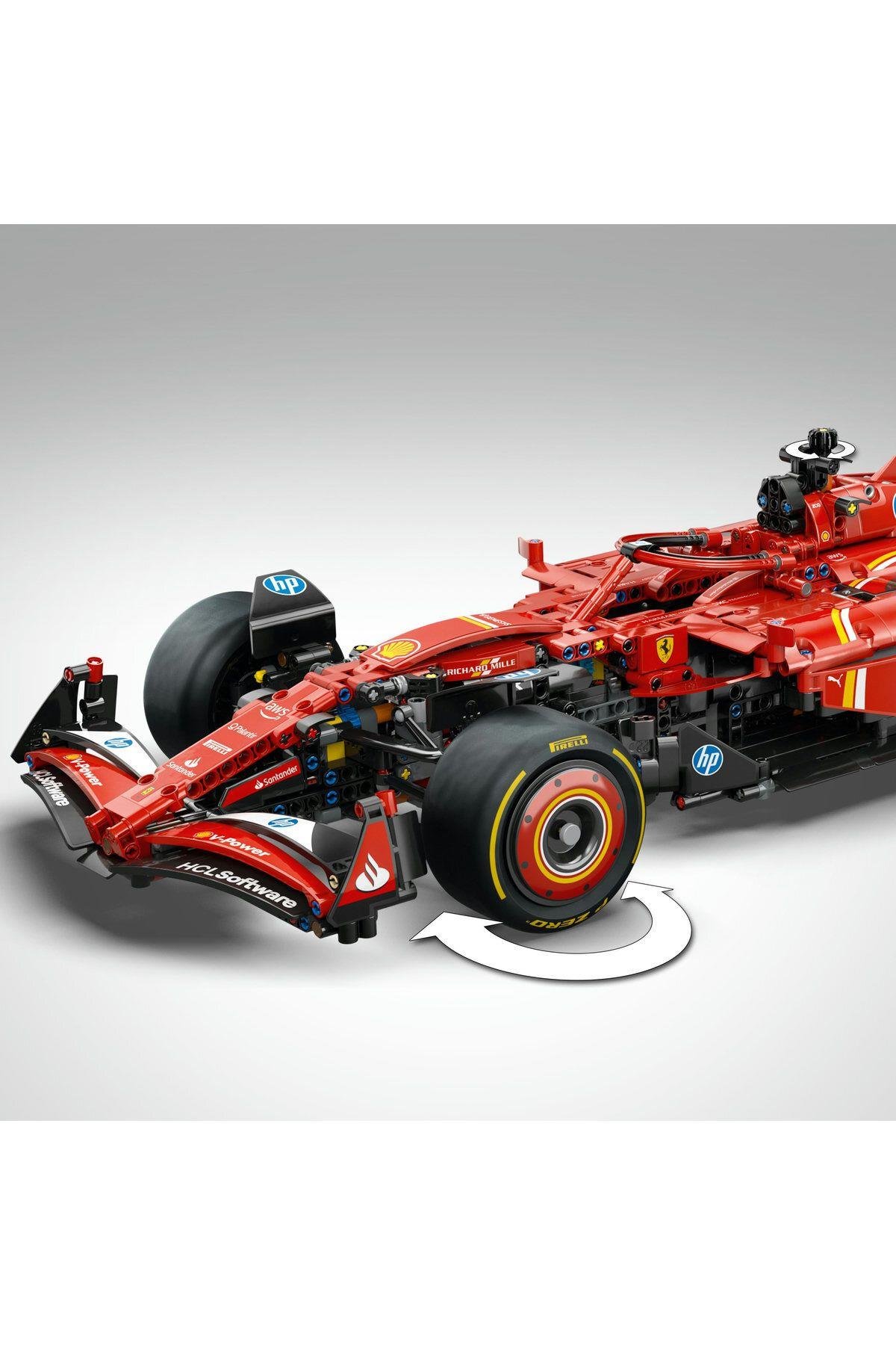 ® Technic Ferrari SF-24 F1 Araba 42207 - Yetişkinler için Yarış Arabası Yapım Seti (1361 Parça)-Lego Technic