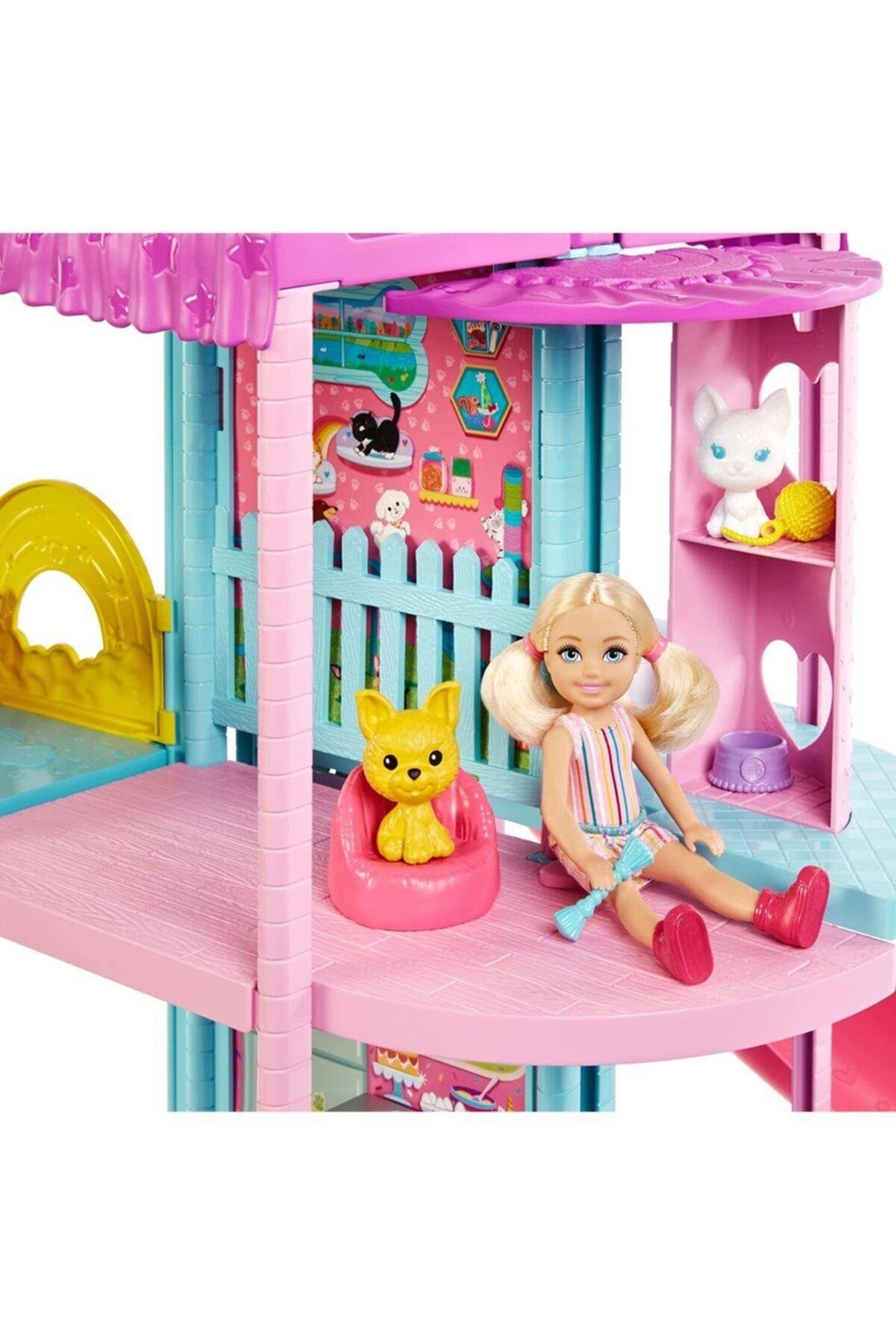 Barbie Chelsea Oyun Evi Asansörlü Hck77-Oyuncak Bebekler