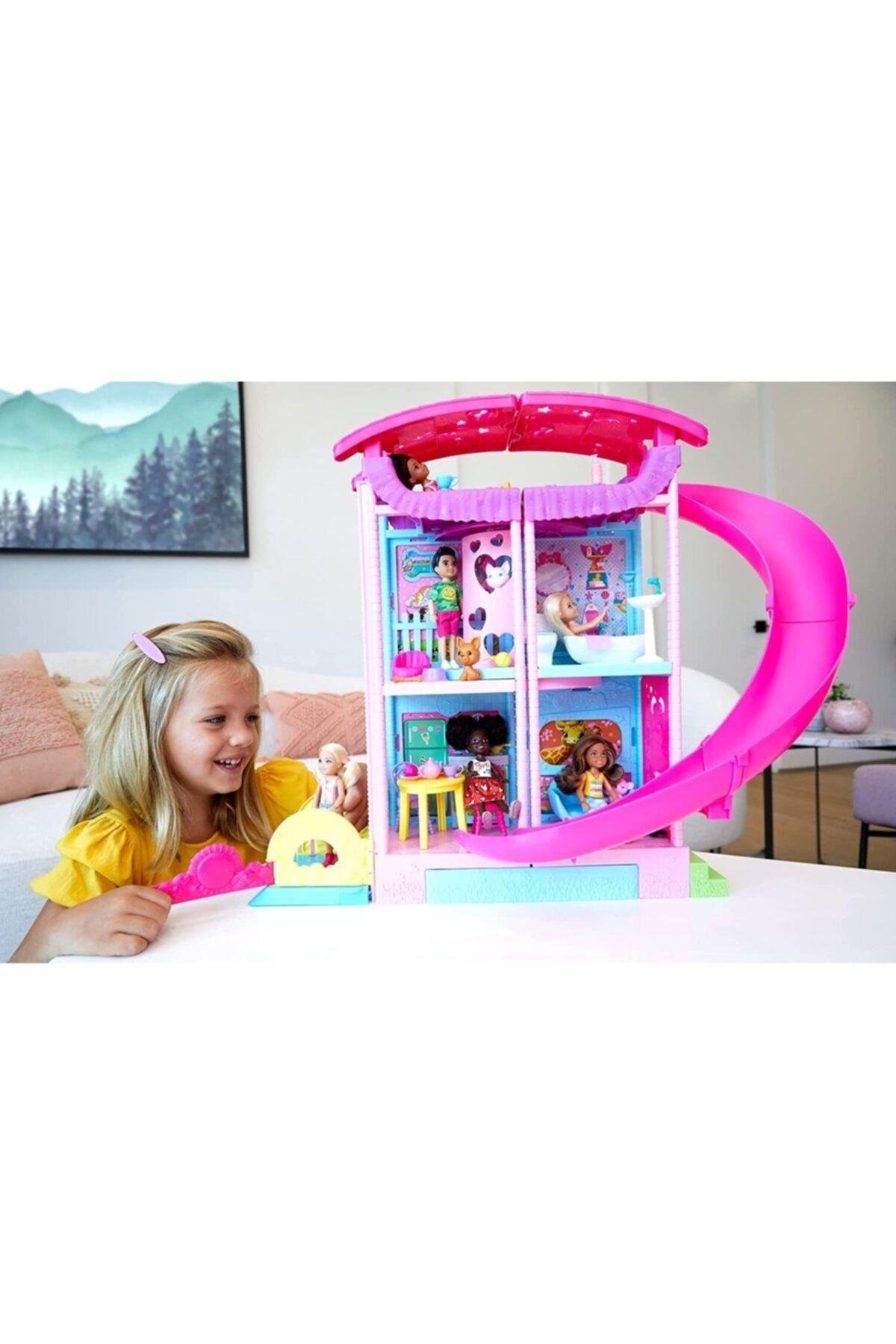 Barbie Chelsea Oyun Evi Asansörlü Hck77-Oyuncak Bebekler