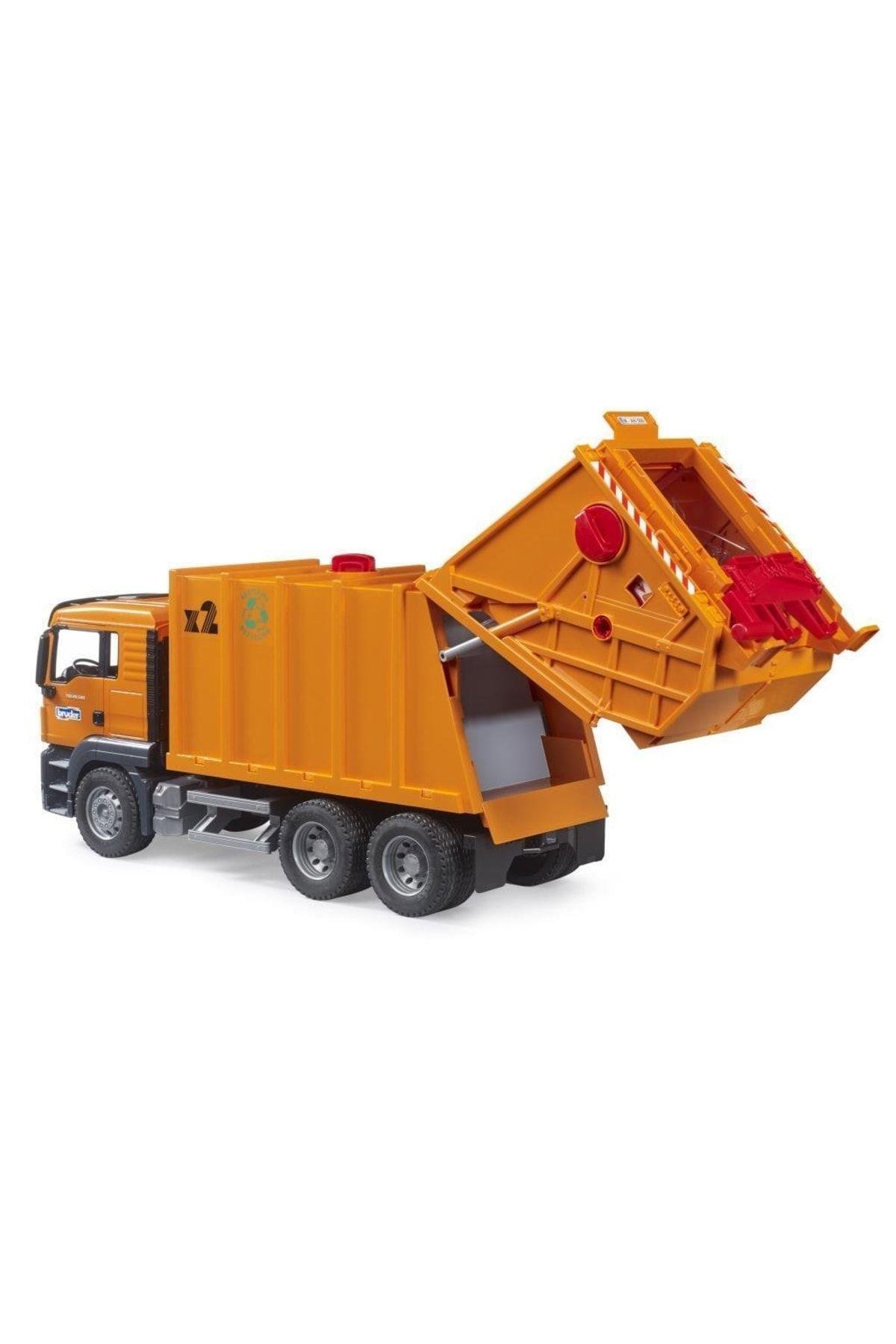 BR03760 Man TGS Çöp Kamyonu (turuncu) +4 yaş-Oyuncak Arabalar ve Kamyonlar