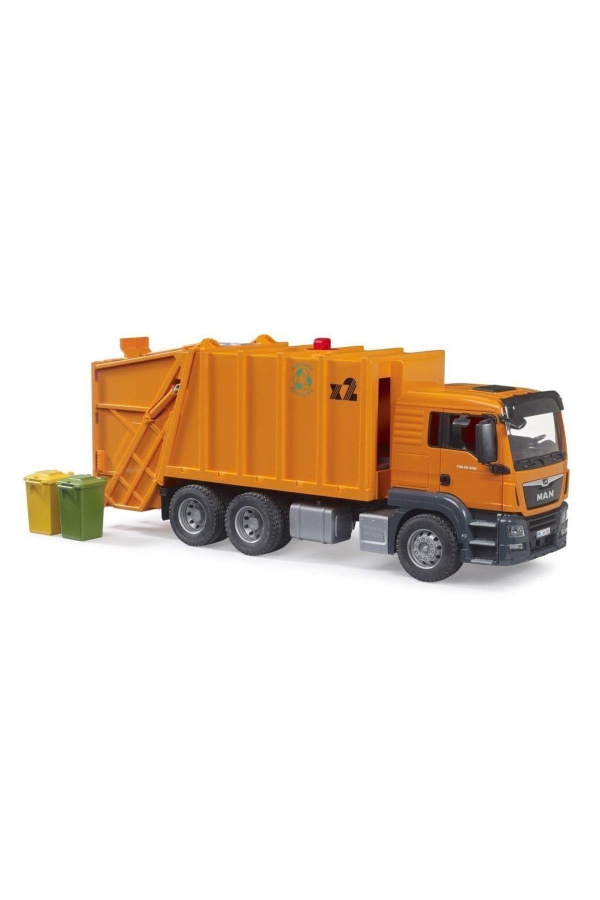 BR03760 Man TGS Çöp Kamyonu (turuncu) +4 yaş-Oyuncak Arabalar ve Kamyonlar