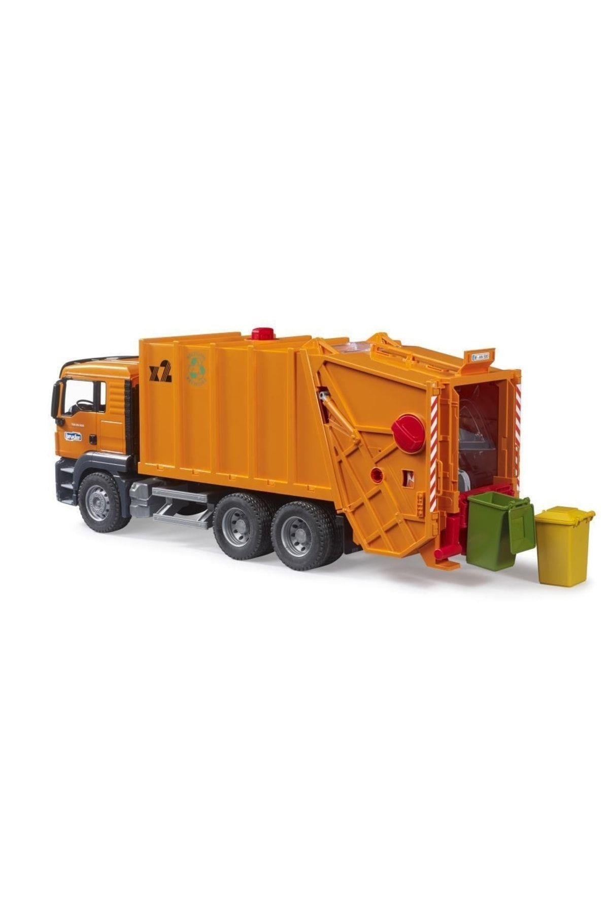 BR03760 Man TGS Çöp Kamyonu (turuncu) +4 yaş-Oyuncak Arabalar ve Kamyonlar