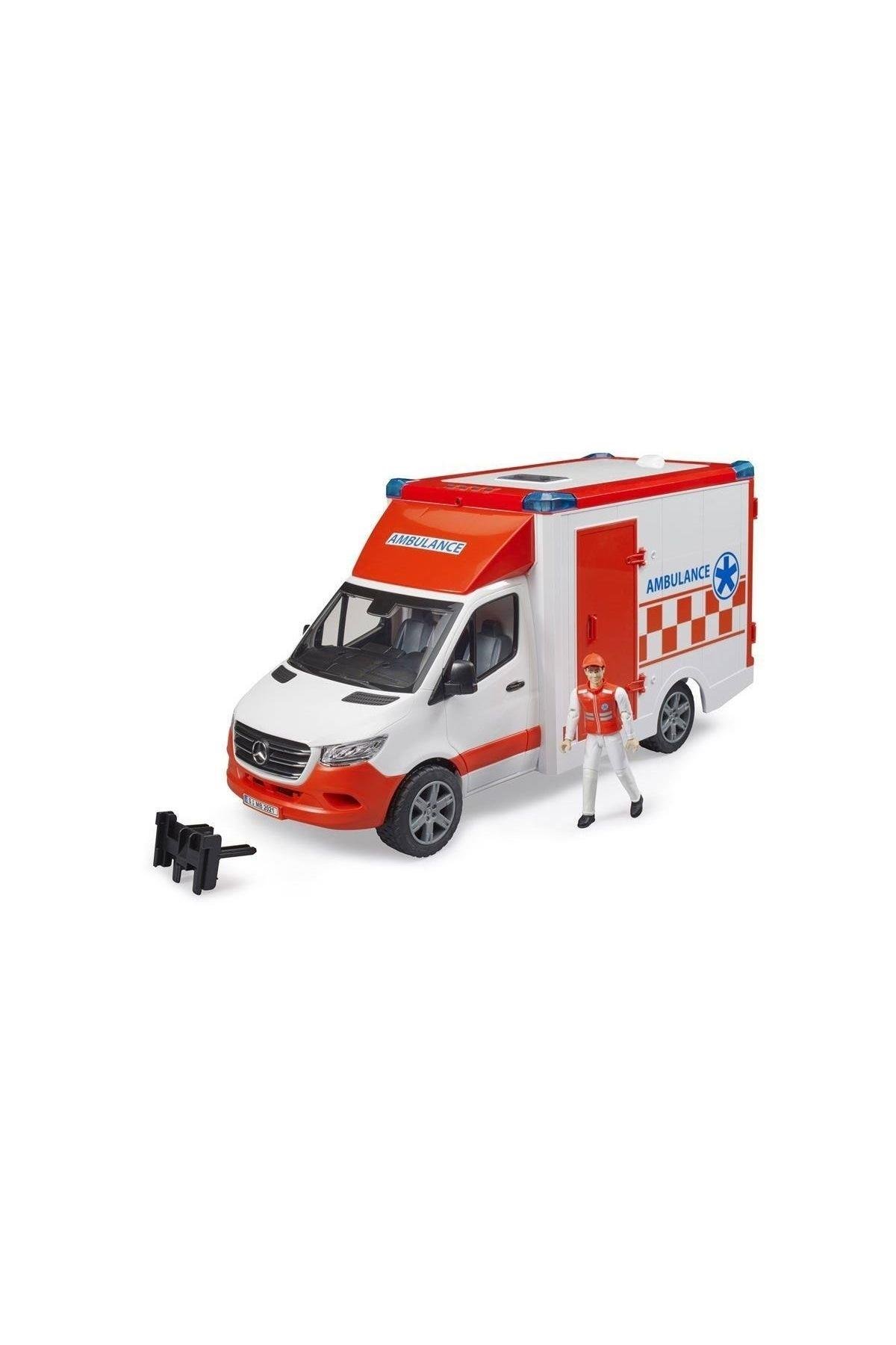 Bruder Br02676 Mercedes Benz Sprinter Sirenli Ambulans Ve Ekibi +4 Yaş-Maket Araçlar