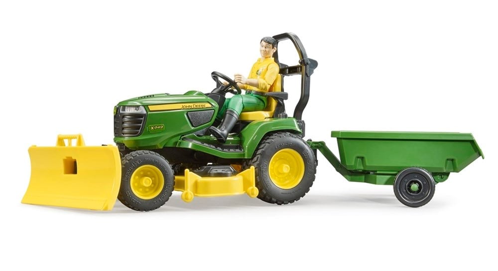 Bruder John Deere Çim Biçme Traktörü Ve Bahçıvan BR62104-Maket Araçlar