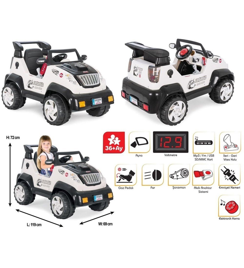 Fantastik 12 Volt Kumandalı Akülü Araba-Akülü Araba