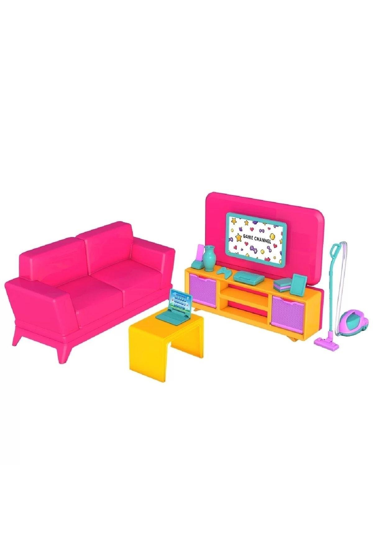 Fen Toys-Dede 03717 Linda\'nın Oturma Odası-Kız Rol Oyuncakları