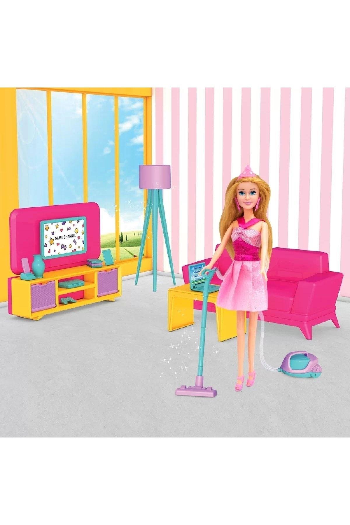 Fen Toys-Dede 03717 Linda\'nın Oturma Odası-Kız Rol Oyuncakları