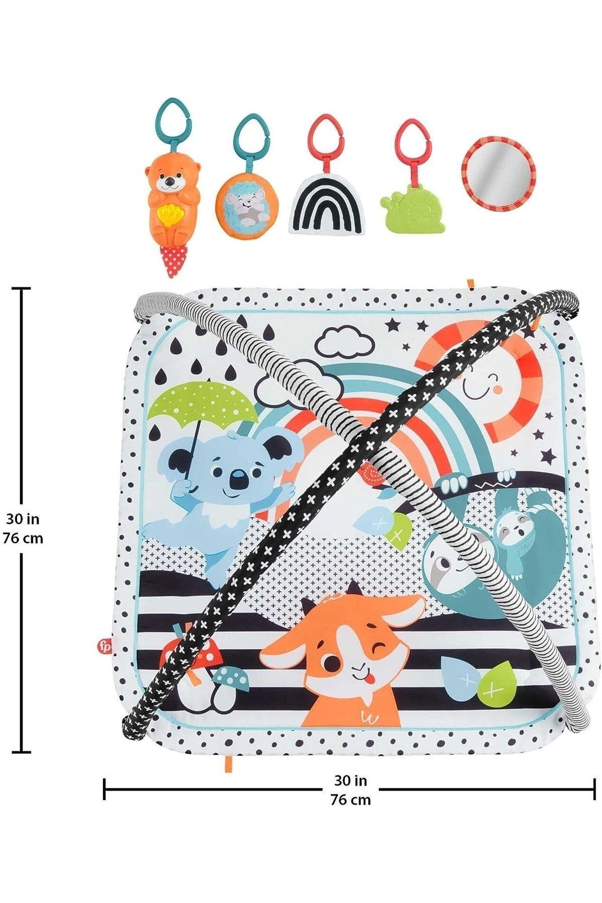 FISHER PRICE Fisher-price, Neşeli Hayvanlar 3ü1 Arada Jimnastik Merkezi Hbp41-Eğitici Oyuncak