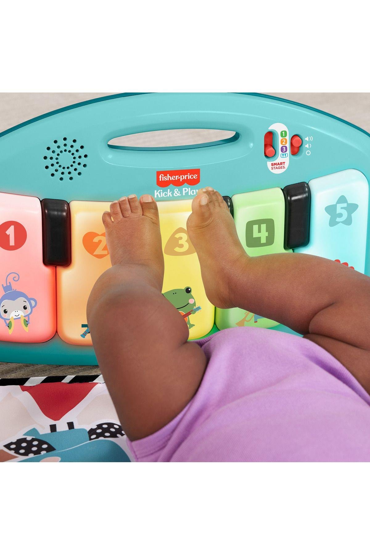 Fisher-Price Neşeli Hayvanlar Piyanolu Jimnastik Merkezi-Eğitici Oyuncak
