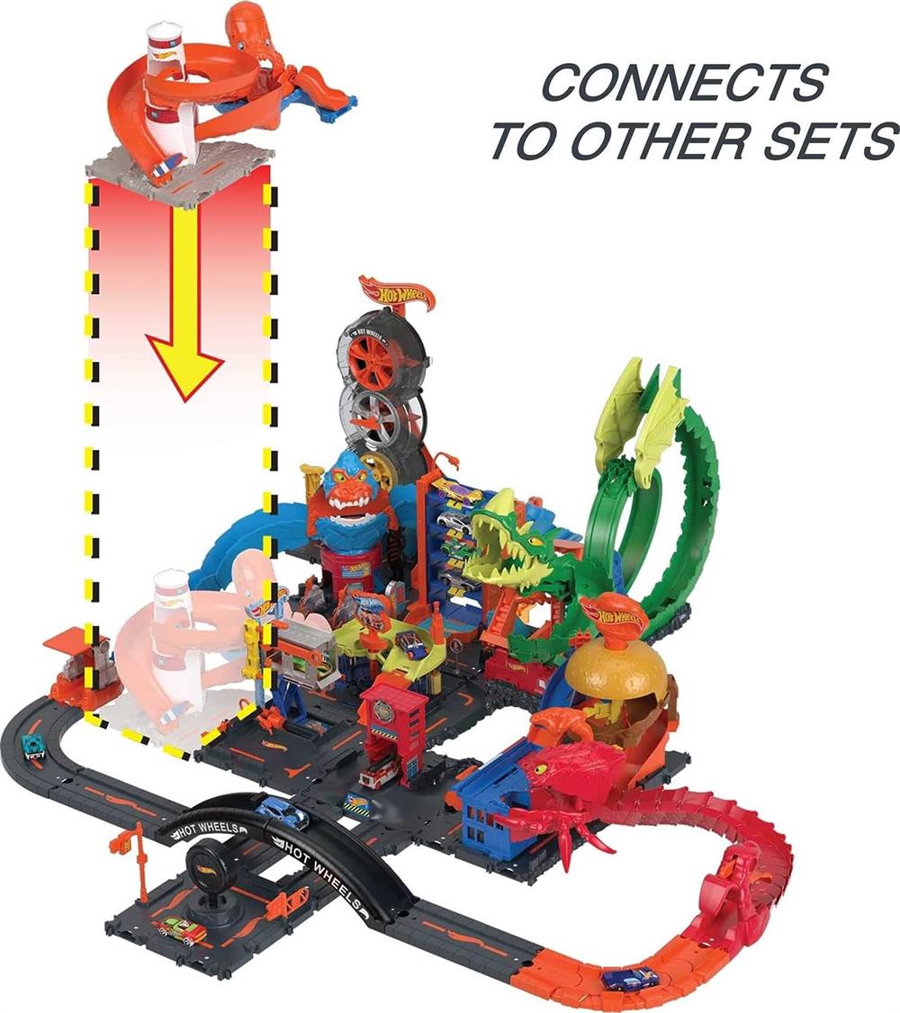 Hot Wheels Düşman Yaratıklar Oyun Seti HDR29-HDR31-Araba Garaj ve Setleri
