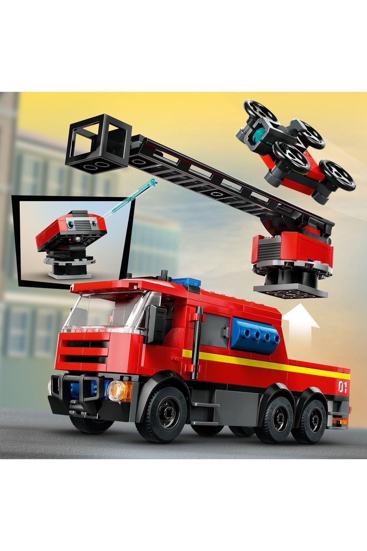 LEGO ® City İtfaiye Kamyonlu İtfaiye Merkezi 60414 -  Yaratıcı Oyuncak Yapım Seti (843 Parça)-Lego