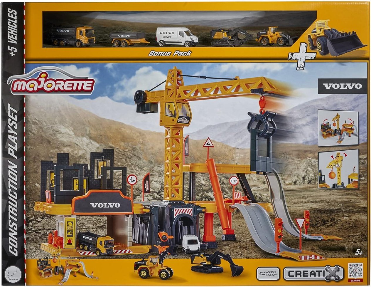 Majorete Creatix Şantiye Oyun Seti-Araba Garaj ve Setleri