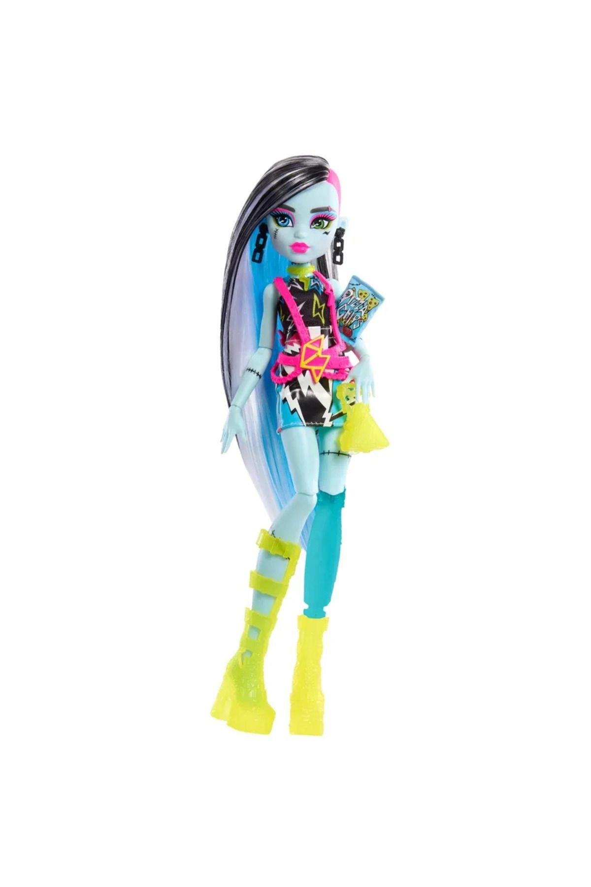 MONSTER HIGH Neon Frights Bebekler HNF79 - Frankie Stein-Oyuncak Bebekler