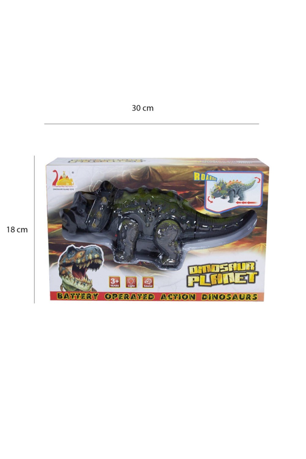 Pasifik Toys Triceratops Müzikli Işıklı Yürüyen Dinazor-Hayvan Figürleri