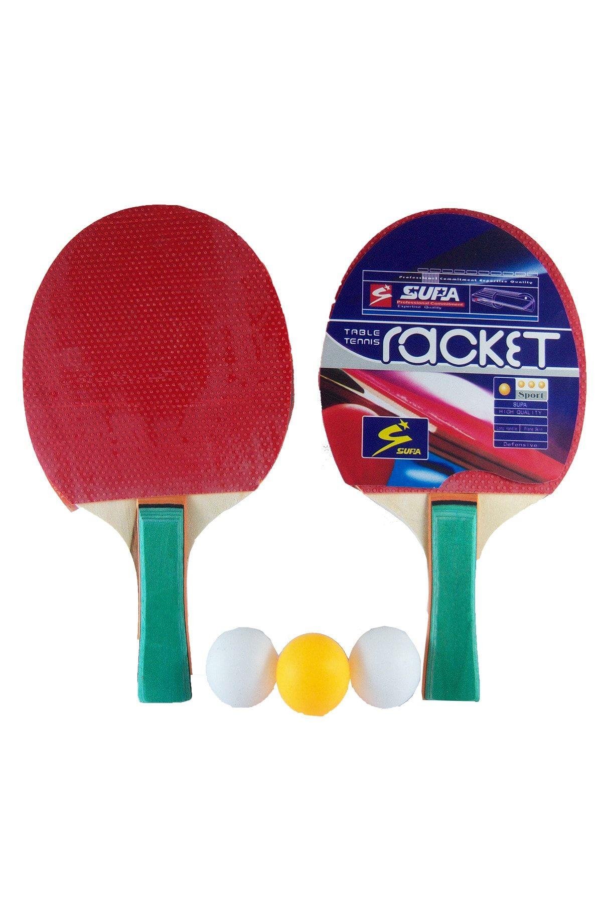 Pin-pon Set 2 Raket 3 Top Ve Çanta Ile Birlikte-Spor
