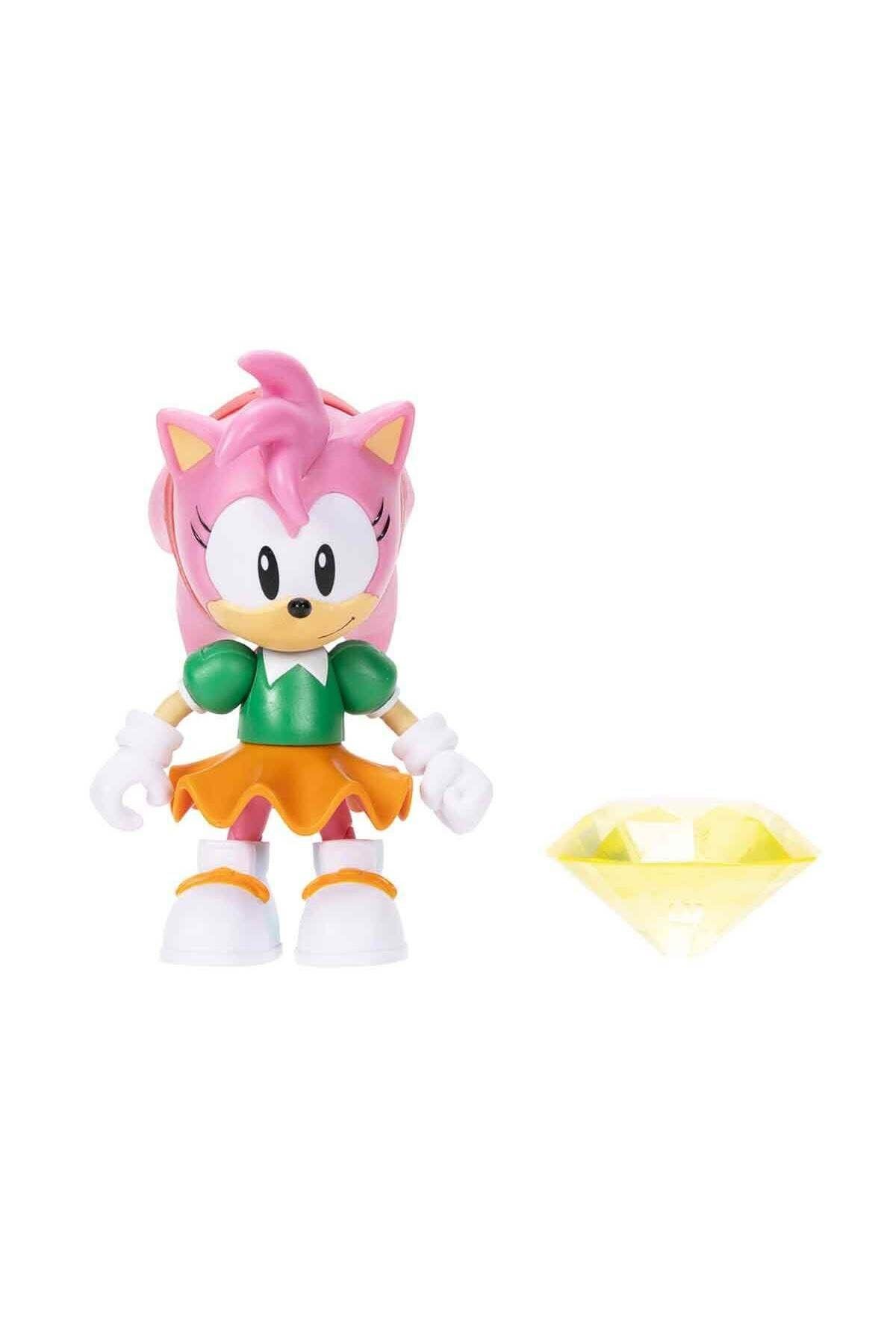 Sonic the Hedgehog Amy Aksiyon Figürü 10 cm Eklemli Karakter ve Kristal Aksesuar (3+ Yaş)-Karakter Figürleri