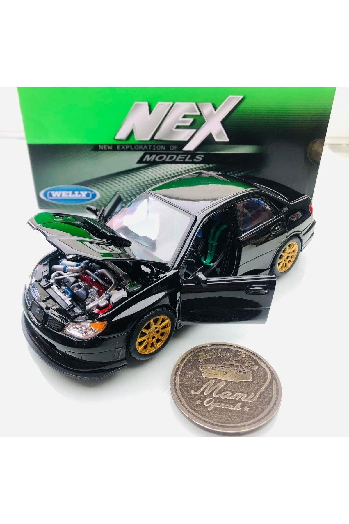 Subaru Impreza Wrx Sti Black 1:24 Ölçek Welly Marka-Maket Araçlar