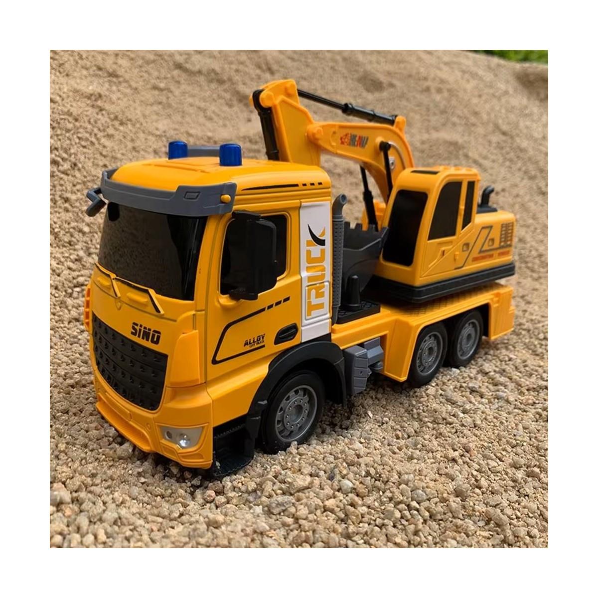 Uzaktan Kumandalı Sesli & Işıklı Excavate Truck Model Ekskavatör Inşaat Aracı-Uzaktan Kumandalı Araçlar