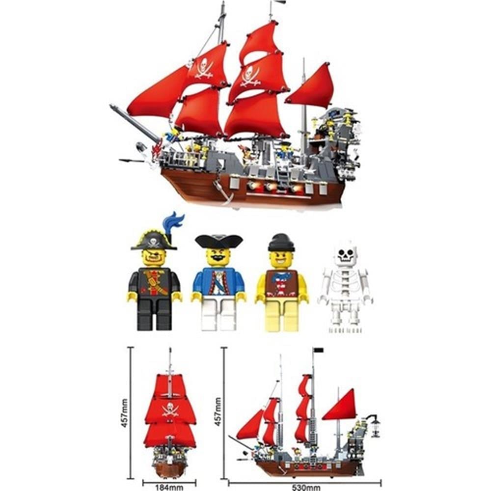 Wange Karayip Korsan Gemisi 1123 Parça-Lego