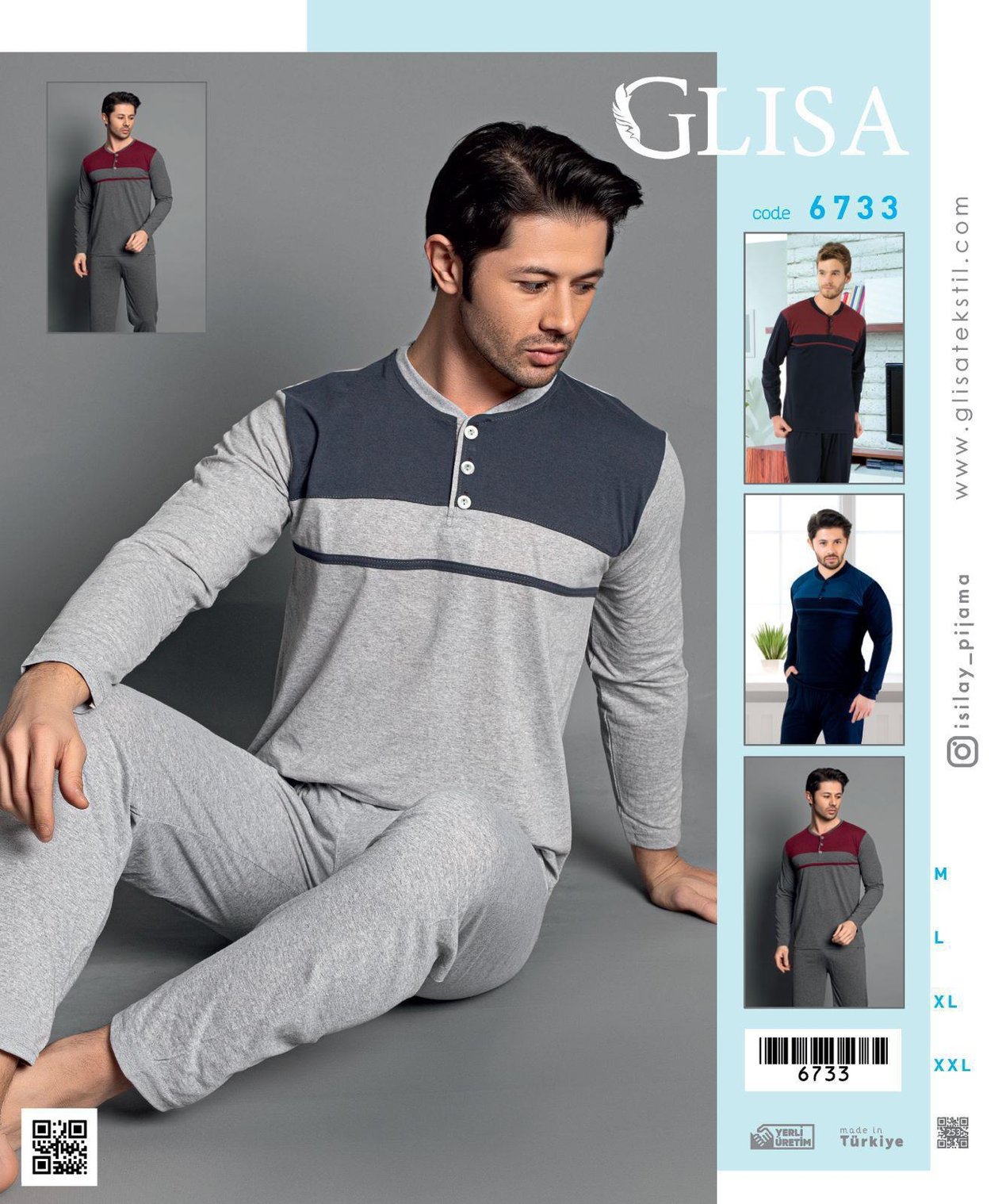 Glisa 2 İplik Erkek Pijama Takım-6733