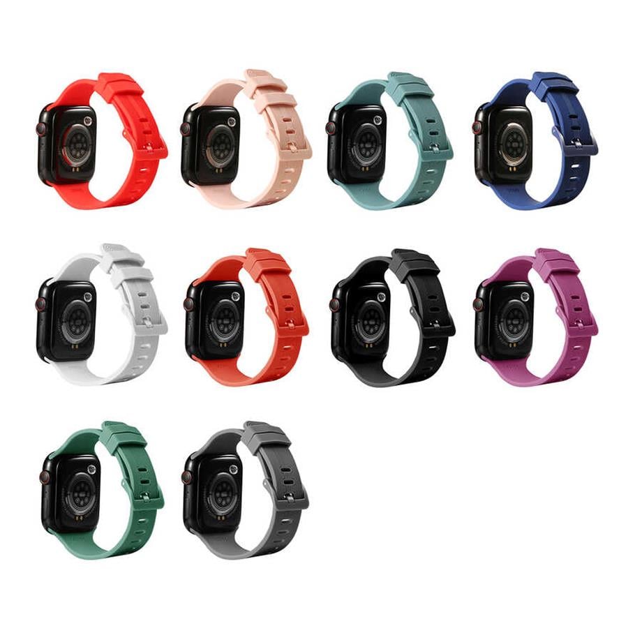 Apple Watch 40mm KRD-23 Silikon Kordon Turuncu