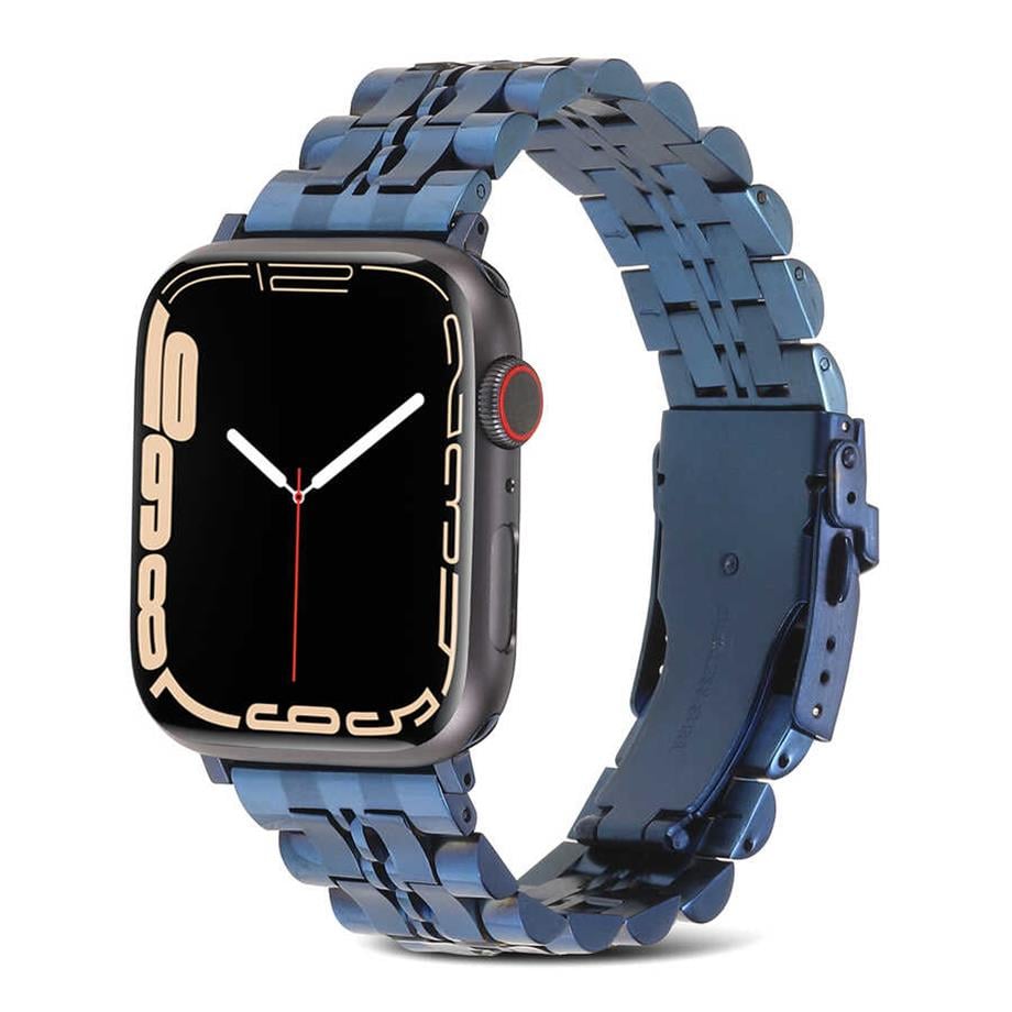  ???Apple Watch 7 41mm KRD-54 Metal Kordon Lacivert