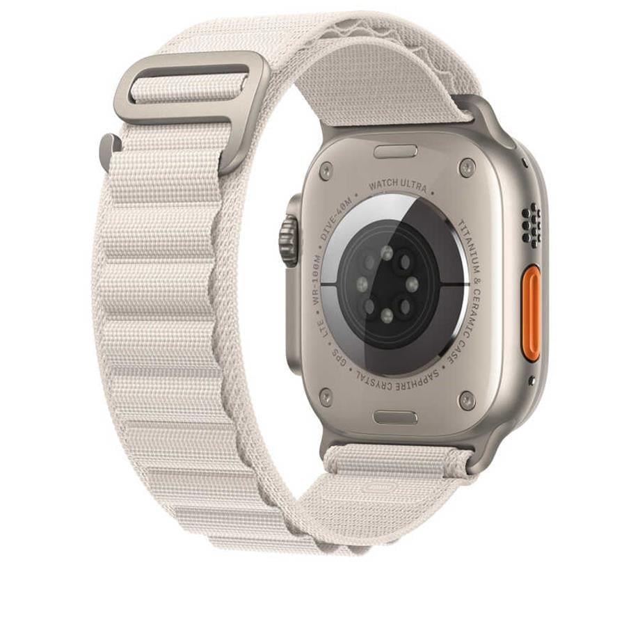  Apple Watch 7 45mm Kordon Wiwu WU-01 Hasır Örgü Strap Kayış  Krem 