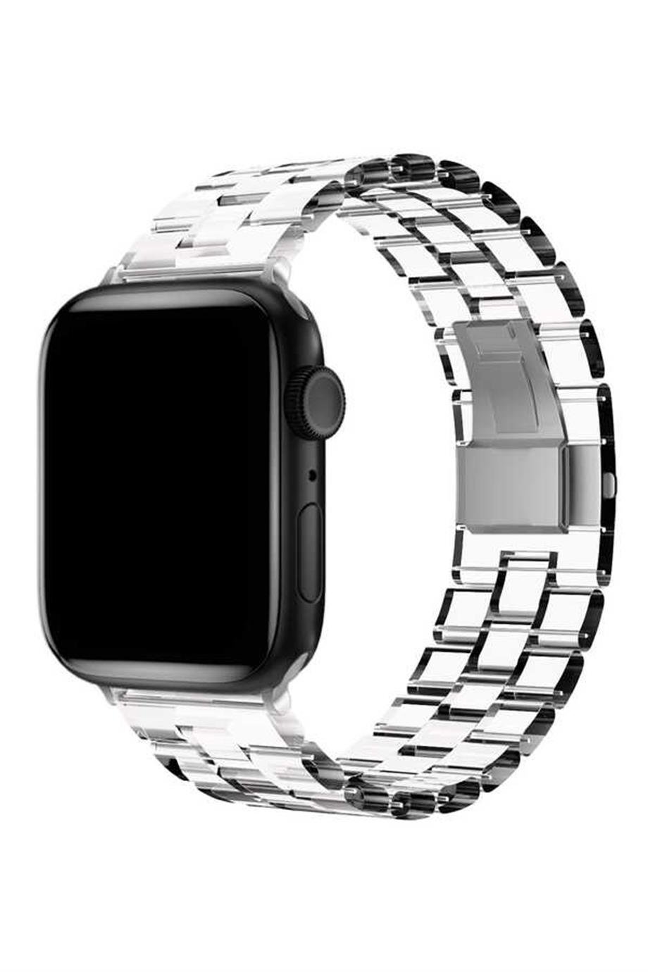  Apple Watch Ultra 49mm Kordon KRD-33 Strap Kayış  Renksiz 