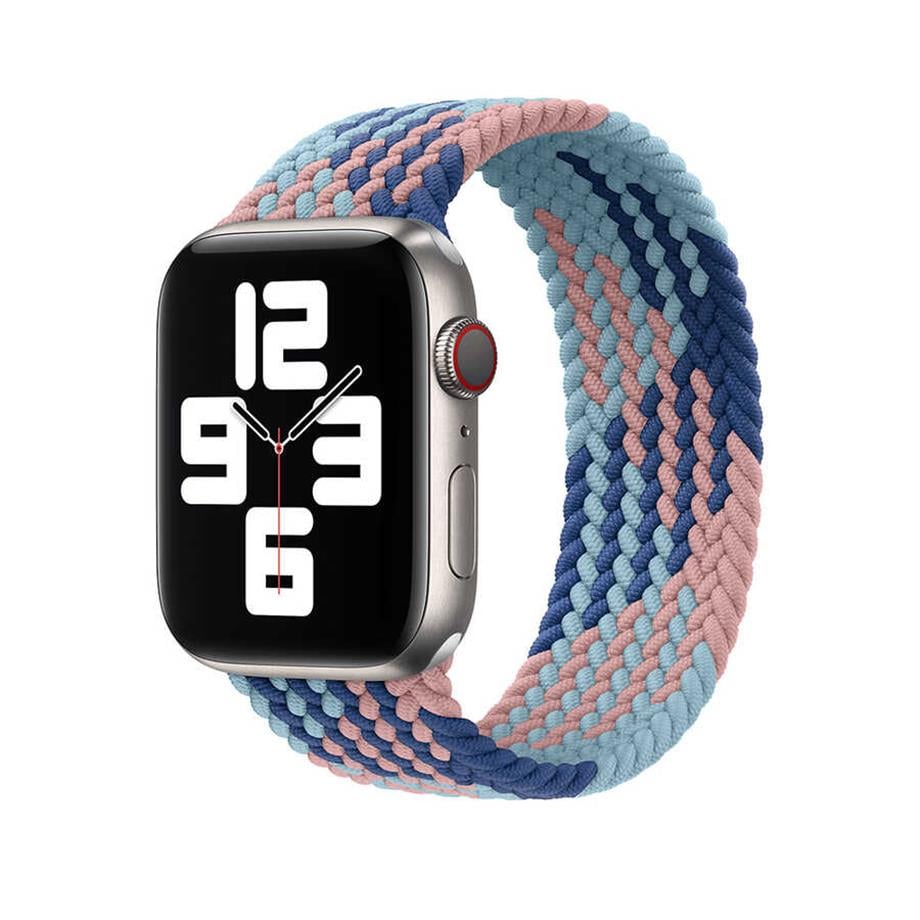  Apple Watch Ultra 49mm Kordon Wiwu Braided Solo Loop Contrast Color Medium Strap Kayış  NO5 