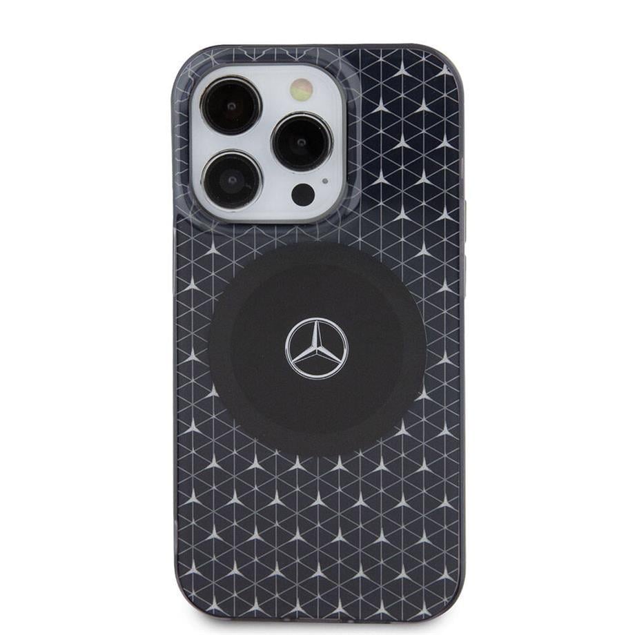  Mercedes Benz Orjinal Lisanslı Magsafe Şarj Özellikli Çift Katmanlı Mini Yıldız Desenli Kılıf Mavi Renkli