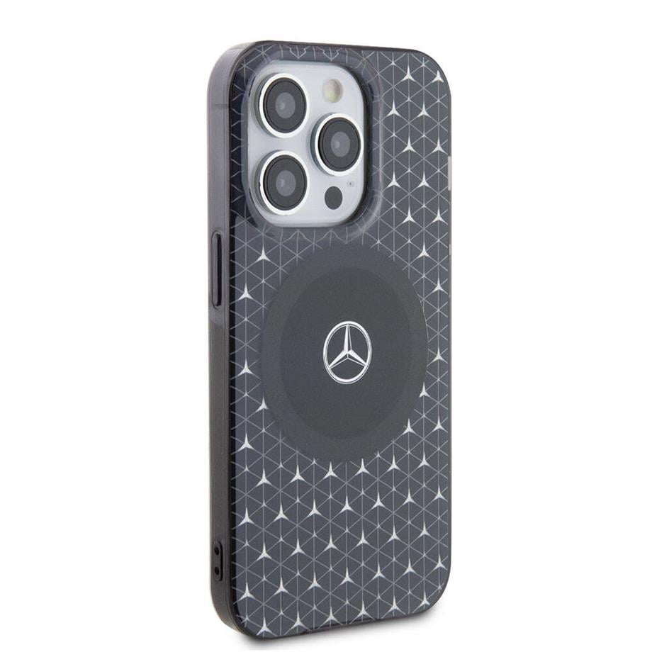  Mercedes Benz Orjinal Lisanslı Magsafe Şarj Özellikli Çift Katmanlı Mini Yıldız Desenli Kılıf Mavi Renkli