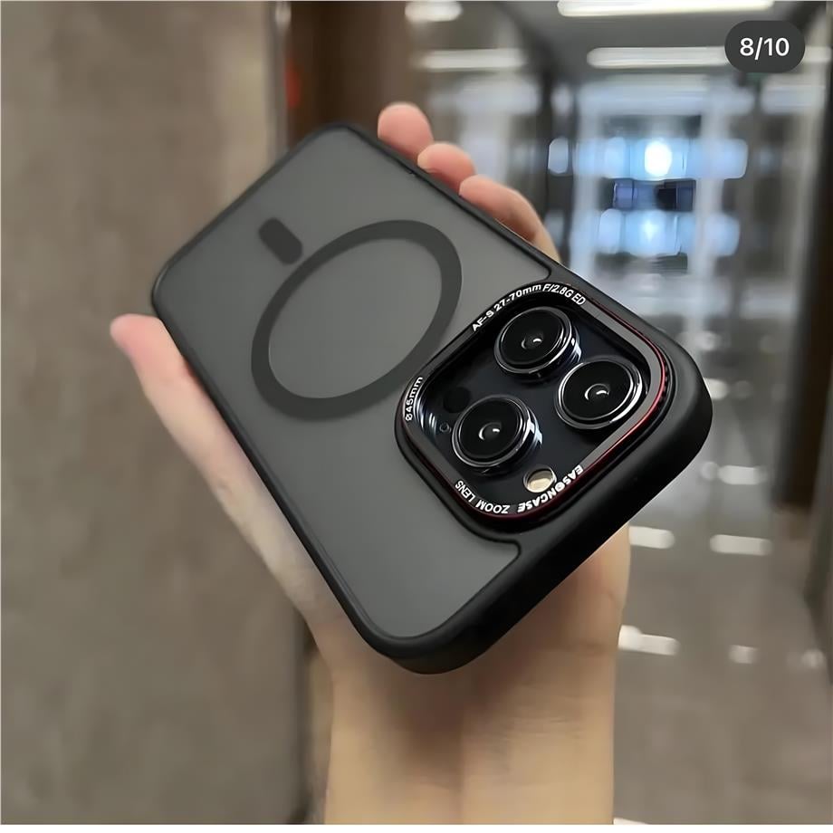 Brabus Kamera Korumalı Magsafe Metal Tuşlu Luxury Telefon Kılıfı Mor Renkli