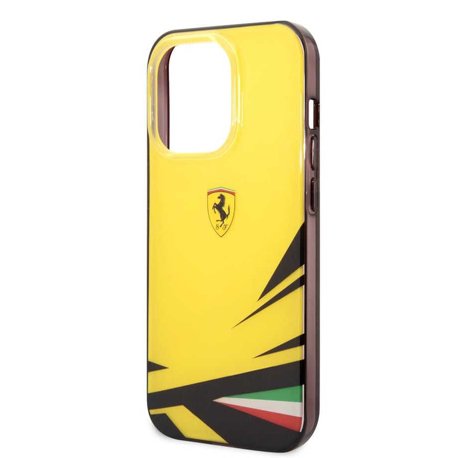 Ferrari Sarı İtalyan Bayrak Baskılı Dizayn Kılıf Sarı Renkli