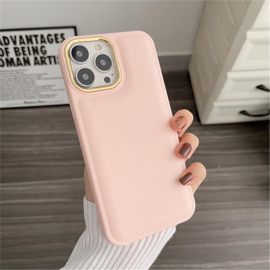 Krom Çerçeveli Puff Air Luxury Kılıf Pembe