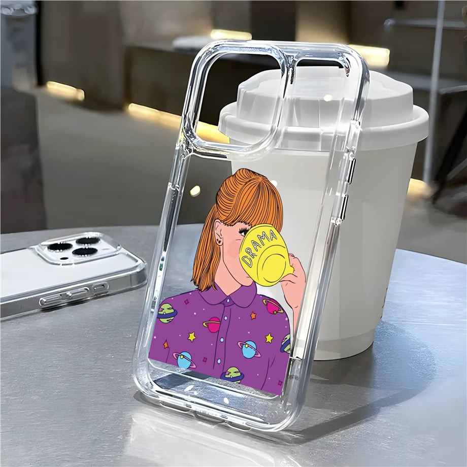 Tarz Kızlar Desenli Tam Korumalı Süper Silikon Telefon Kılıfı Desen-13