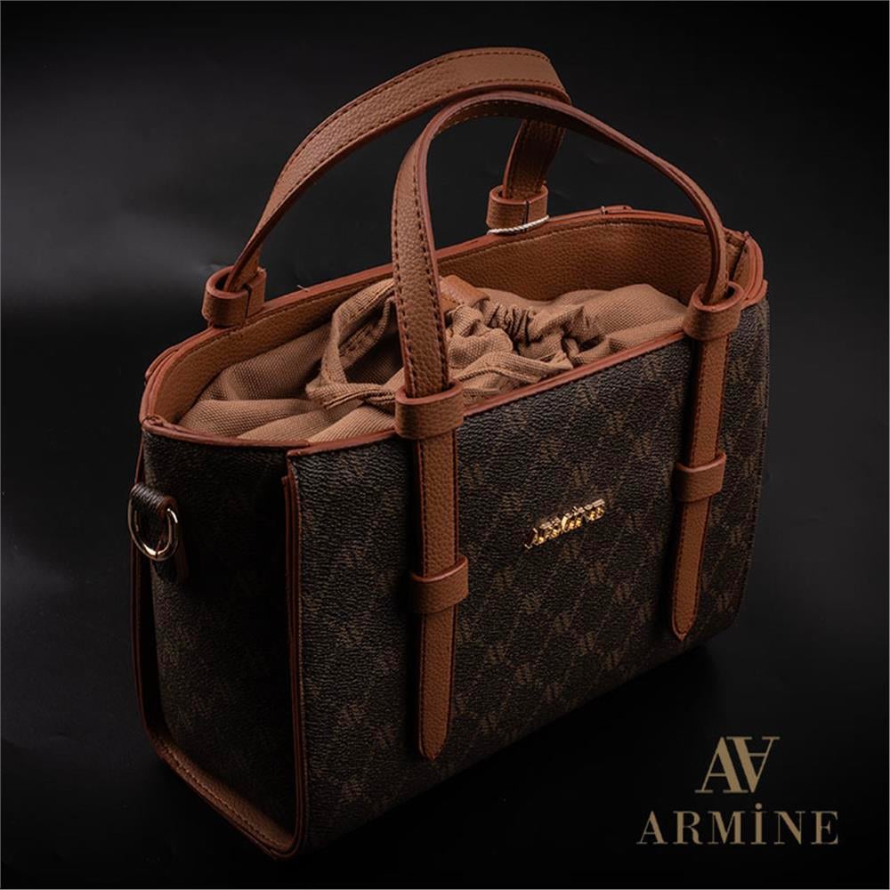 Armine Kahverengi  Boğazlı Casual Kadın El Çantası