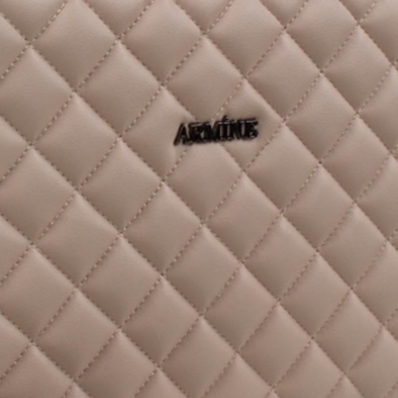 Armine Krem  Kadın Kapitone Günlük Çanta