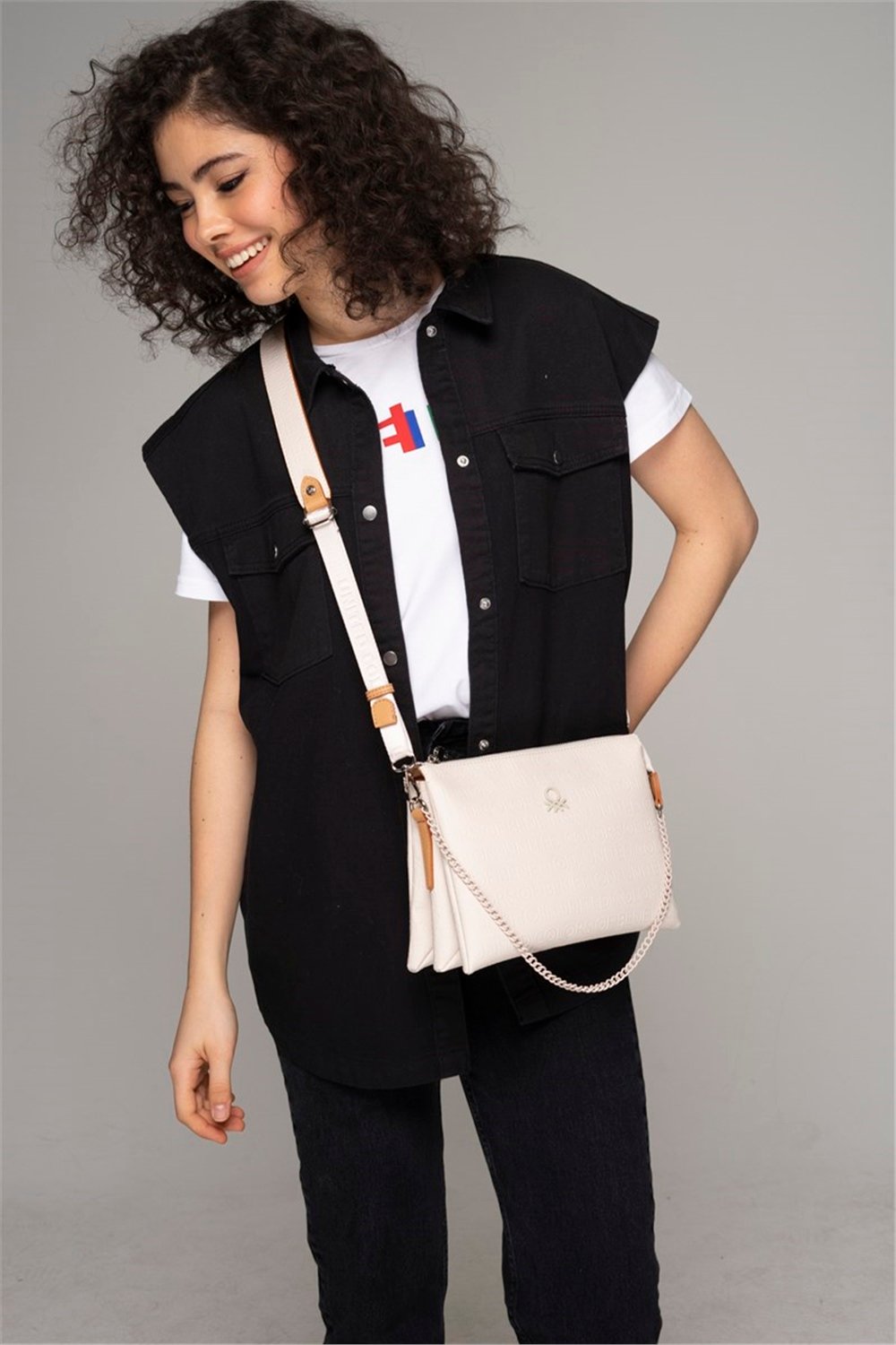 Benetton Bej Kadın Çapraz Çanta BNT 773