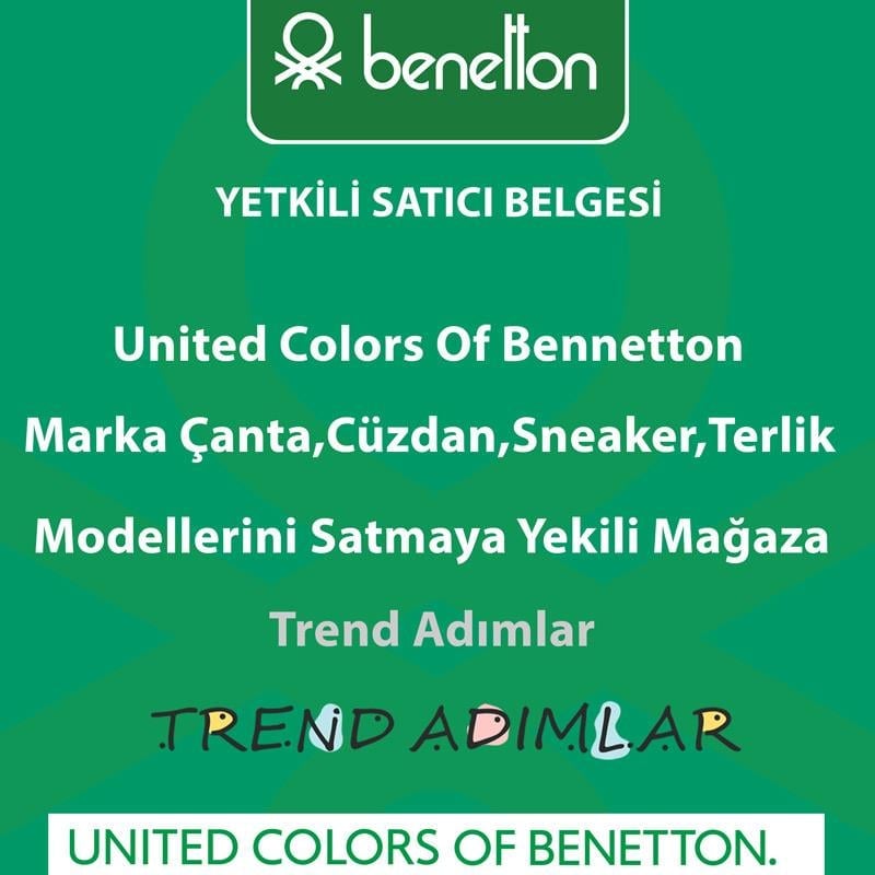 Benetton Bej  Kadın Monogram Eskitme Çapraz Çanta BNT 1277
