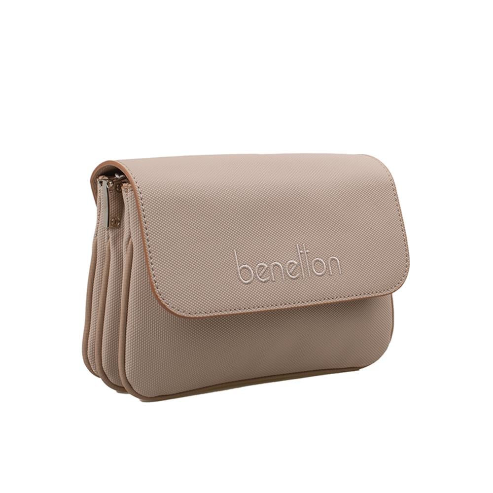 Benetton Bej  Nano Kadın Çapraz Küçük Boy Çanta BNT 1366
