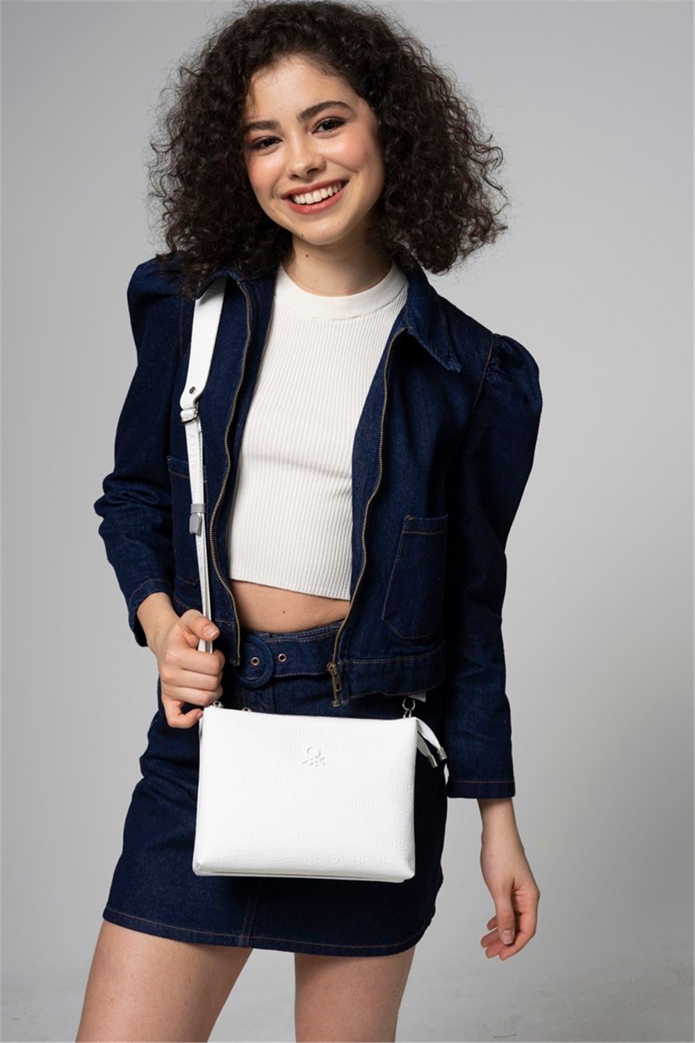 Benetton Beyaz Kadın Çapraz Çanta BNT 612