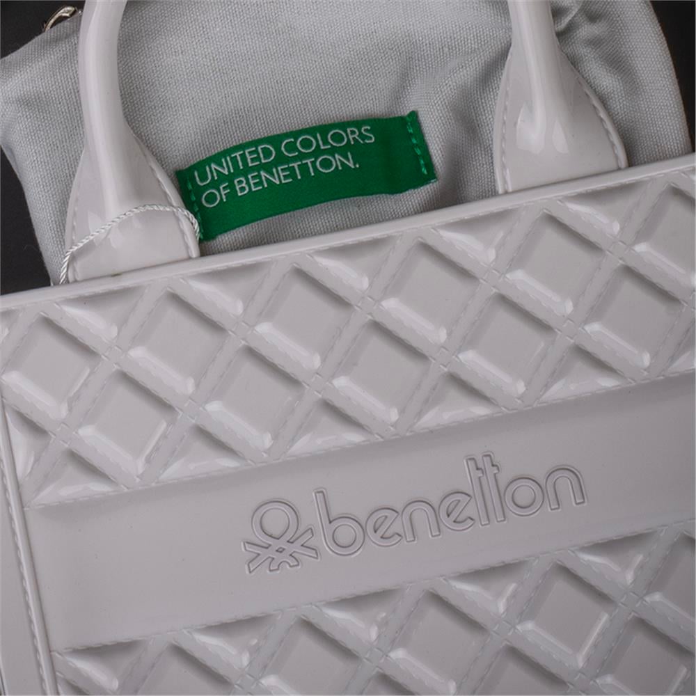 Benetton Beyaz  Melissa Kadın Küçük Boy El Çantası BNT 919