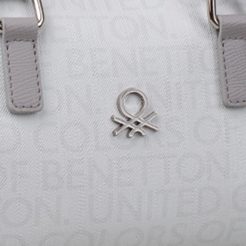 Benetton Beyaz  Monogram Eskitme Kadın Kol Çantası BNT 1613