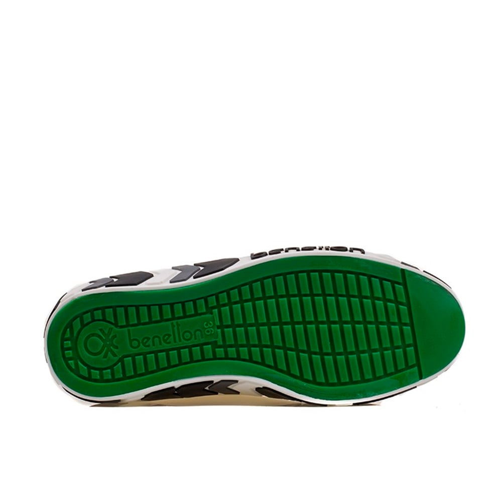 Benetton Beyaz Unisex Kısa Suni Deri Mevsimlik Spor