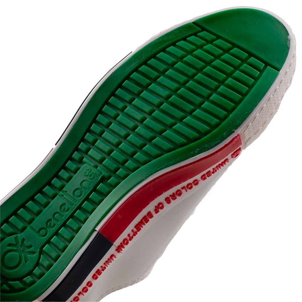 Benetton Beyaz Unisex Kısa Suni Deri Mevsimlik Spor