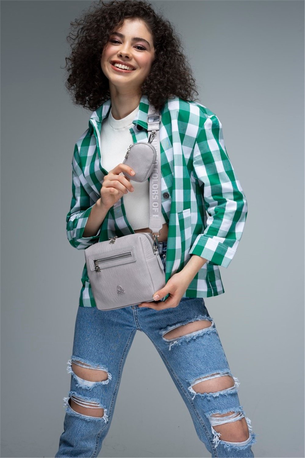 Benetton Füme Kadın Çapraz Çanta BNT 727
