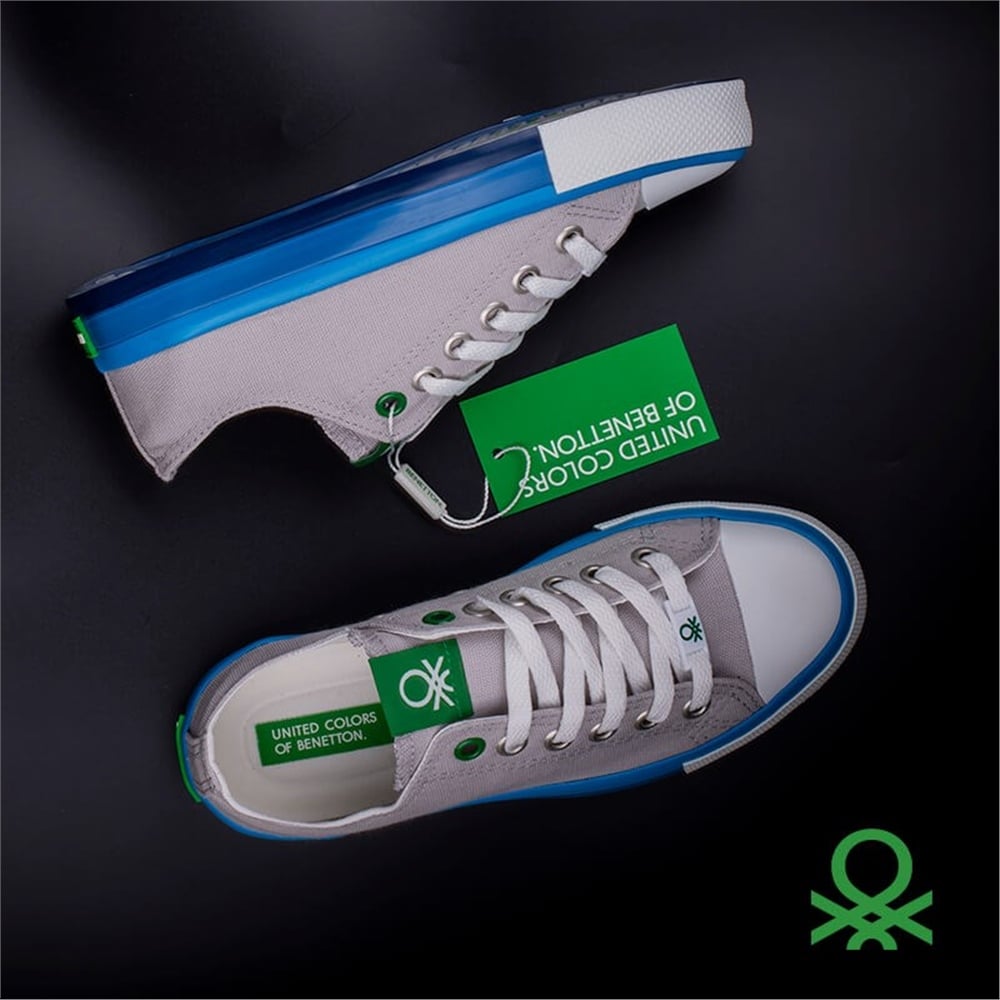 Benetton Gri Unisex Spor Ayakkabı BN-30176