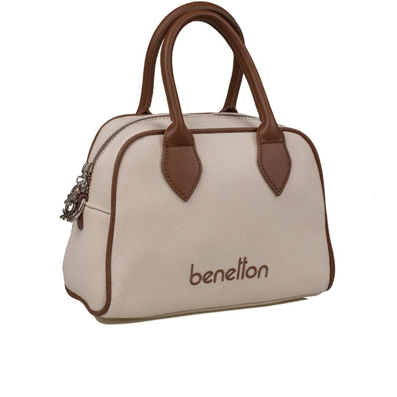 Benetton Kahverengi  Kadın Cotton Kol Çantası BNT 1538 